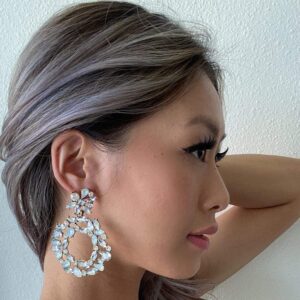 Kinky Cloth 200000168 Big Circle Drop Crystal Earrings