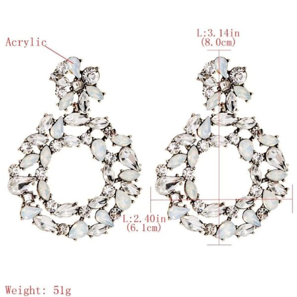 Kinky Cloth 200000168 Big Circle Drop Crystal Earrings