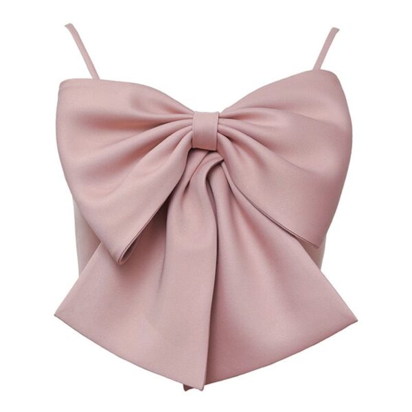 Kinky Cloth Big Patchwork Bowknot Camis