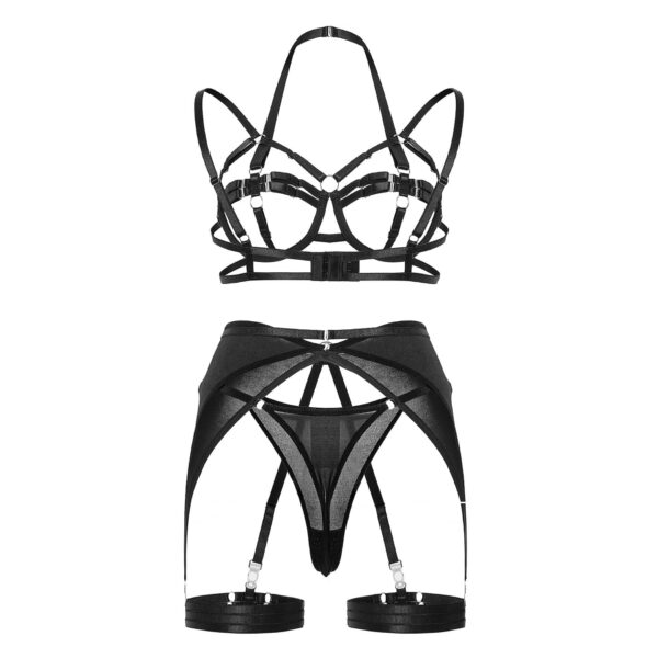 Kinky Cloth Black / 42 / S Black Bandage Lingerie Set