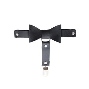 Kinky Cloth 200001886 Black Bow Single Clip Garter Belt