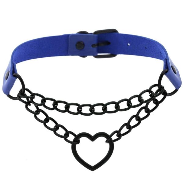 Kinky Cloth 200000162 Black Heart Chain Choker