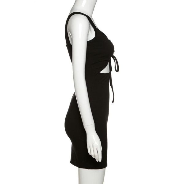 Kinky Cloth Black Hollow Out Mini Dress