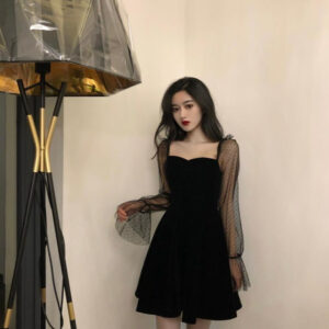 Kinky Cloth 200000347 Black Lace Gothic Vintage Dress