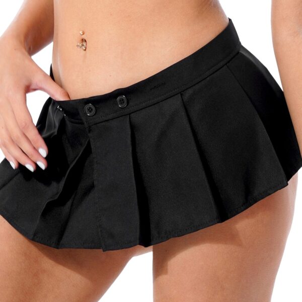 Kinky Cloth Black / One Size Black Pleated Micro Mini Skirt