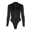 Kinky Cloth 200000362 Black / L Black Turtleneck Button Bodysuit