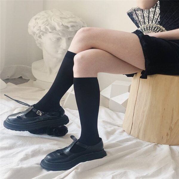 Kinky Cloth Black White Lolita Socks