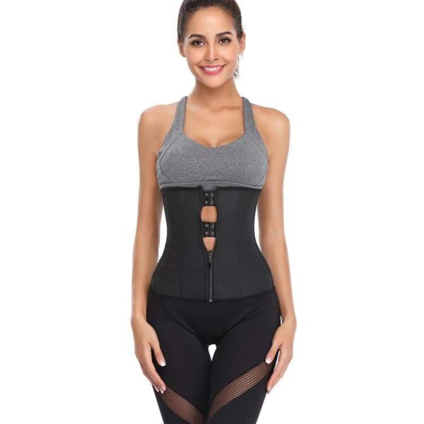 Kinky Cloth Black Zipper Waist Trainer