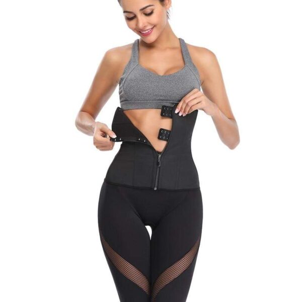 Kinky Cloth Black Zipper Waist Trainer