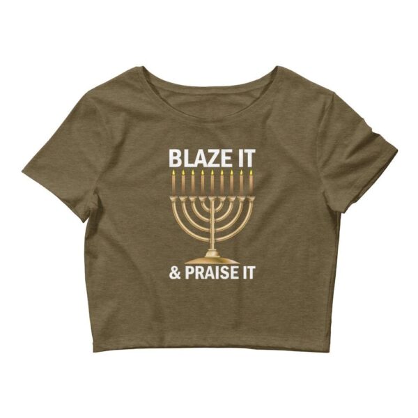 Kinky Cloth Heather Olive / XS/SM Blaze It & Praise It Cropped Top