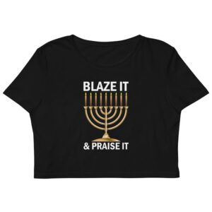 Kinky Cloth XS Blaze It & Praise It Organic Crop Top