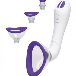 Doc Johnson Vibrators Bloom - Intimate Body Pump - Automatic - Vibrating - Rechargeable Purple/white