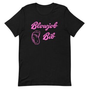 Kinky Cloth Black / XS Blowjob Bib Pink T-Shirt