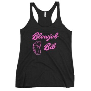 Kinky Cloth Vintage Black / XS Blowjob Bib Pink Tank Top