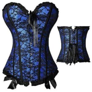 Kinky Cloth 200001885 Blue Gothic Classic Plus Size Corset