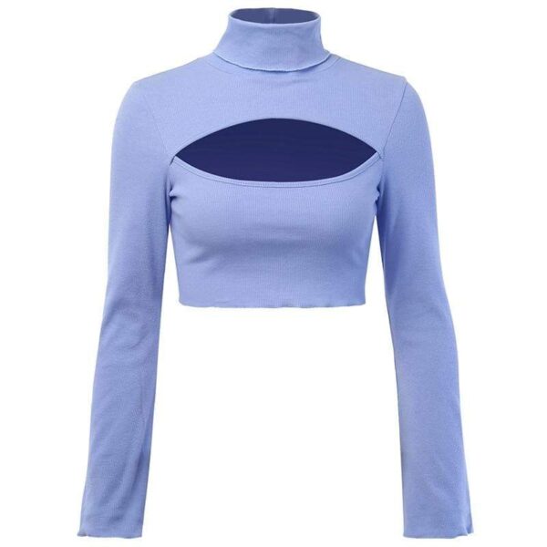 Kinky Cloth 200000791 Blue / S Blue Hole Cropped Shirt