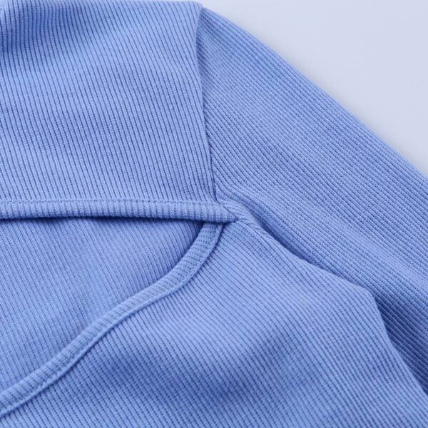 Kinky Cloth 200000791 Blue Hole Cropped Shirt