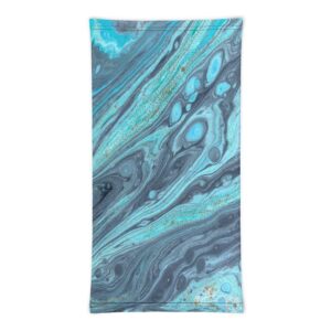 Kinky Cloth Blue Marble, Pattern, Rock, Geode, Quartz, New Age, Neck Gaiter