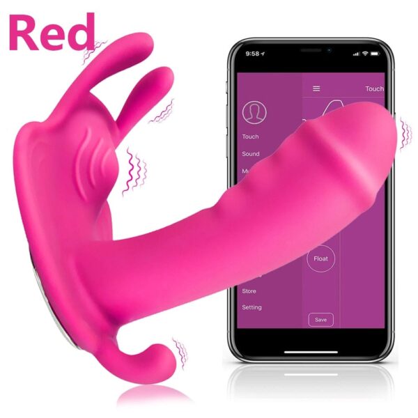 Kinky Cloth China / B with APP Bluetooth Butterfly Dildo Vibrator