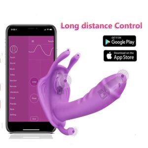 Kinky Cloth Bluetooth Butterfly Dildo Vibrator