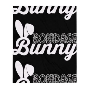 Kinky Cloth Bondage Bunny White Throw Blanket