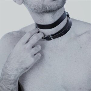 Kinky Cloth 200003585 Bondage Leather Necklace Collar Belt