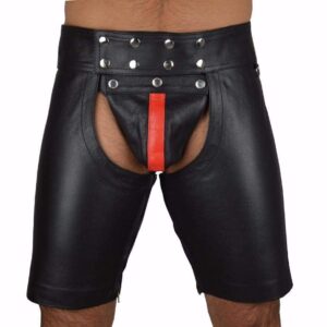 Kinky Cloth 200003584 Bondage Open Crotch Rivet Shorts