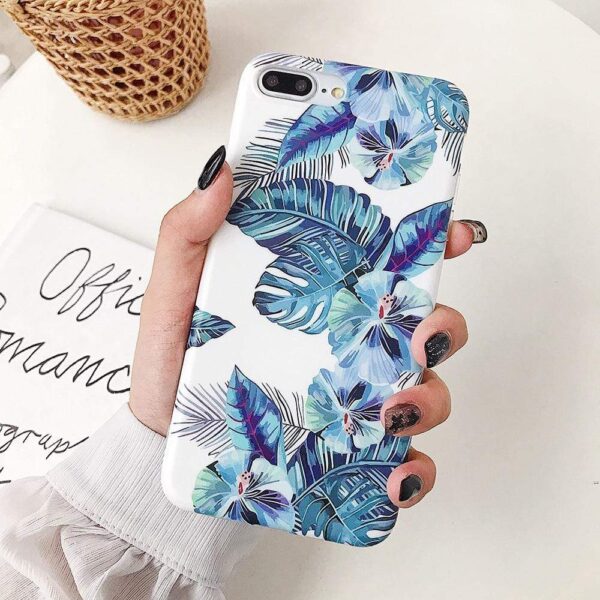 Kinky Cloth 380230 Style3 / For 7 Plus or 8 Plus Botanical Flowers and Leaves iPhone Case