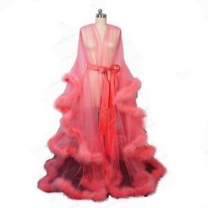 Kinky Cloth Boudoir Feather Sheer Robe