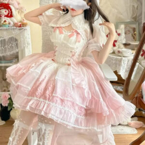 Kinky Cloth Bow Bandage Mini Lolita Dress