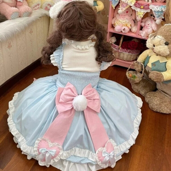 Kinky Cloth Bow Bear Lace Jsk Dress