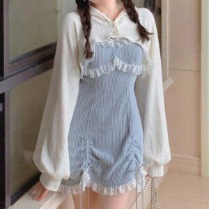 Kinky Cloth Bow Lace Mini Lolita Dress