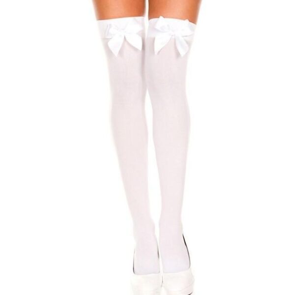 Kinky Cloth E Bow Tie Thigh High Stockings