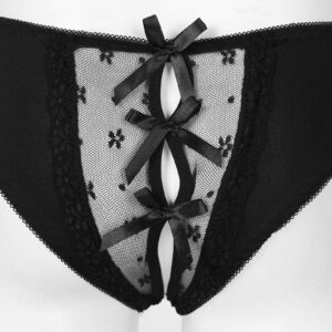 Kinky Cloth 200001799 Bowknot Hollow Out Crotchless Panties