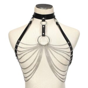 Kinky Cloth Harnesses Breast Chain Harness