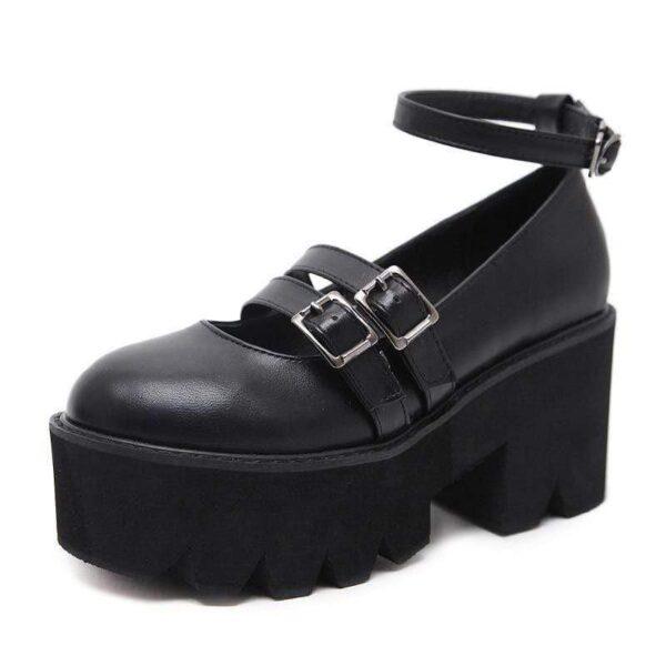 Kinky Cloth 200001012 Buckle Strap Platform Shoes