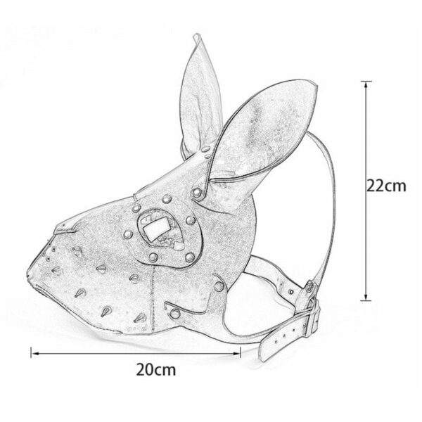 Kinky Cloth Bunny Rivet Mask