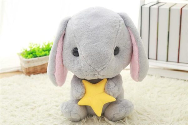 Kinky Cloth stuffed animal Gray Bunny Treasure Stuffie