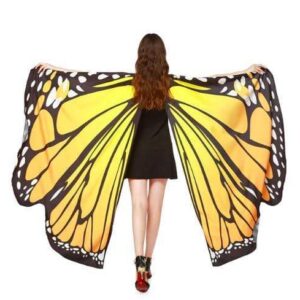 Kinky Cloth accessories Orange Butterfly Festival Wings Shawl Cape