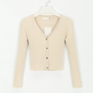 Button Knitted Crop Top Cardigan | Buy Online | Kinky Cloth