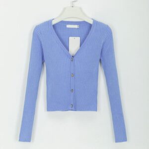 Button Knitted Crop Top Cardigan | Buy Online | Kinky Cloth