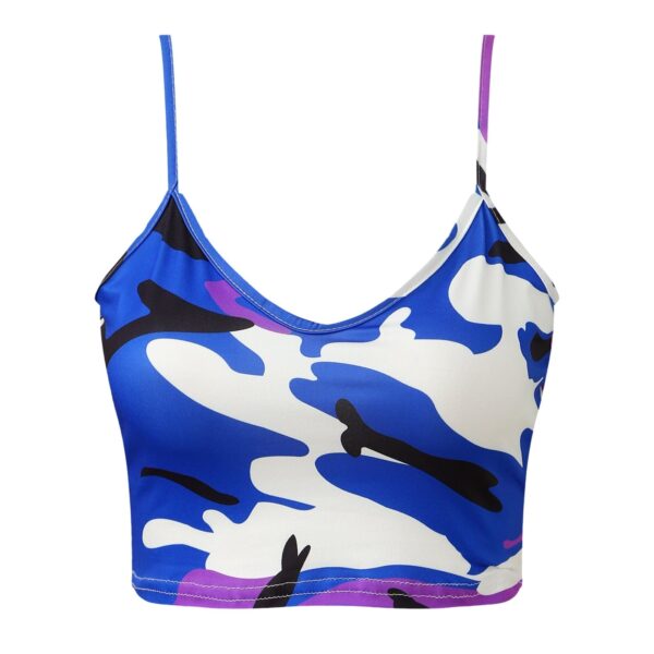 Kinky Cloth Blue A / S Camouflage Crop Tank Top