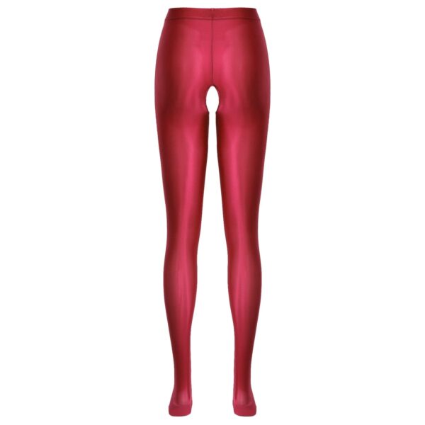 Kinky Cloth Red / M Candy Color Glossy Crotchless Pantyhose