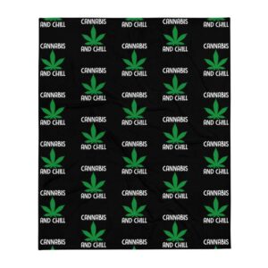 Kinky Cloth Cannabis And Chill Throw Blanket