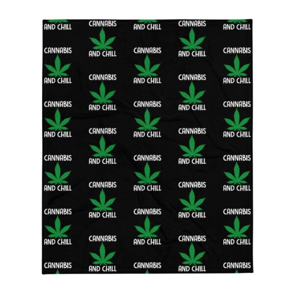 Kinky Cloth Cannabis And Chill Throw Blanket