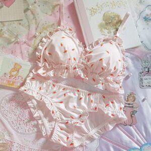 Kinky Cloth 3120601 White / L Carrot Print Lolita Underwear Set