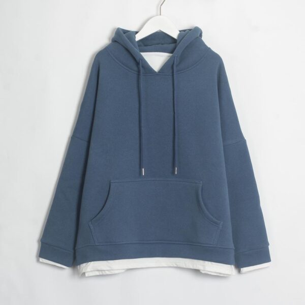 Kinky Cloth 200000348 Blue / One Size Casual Oversize Hoodies Sweatshirts