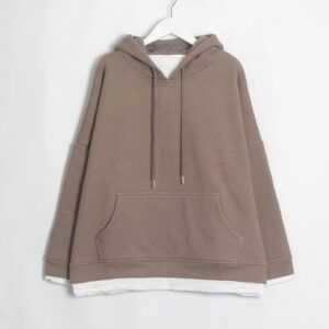 Kinky Cloth 200000348 Camel Gray / One Size Casual Oversize Hoodies Sweatshirts