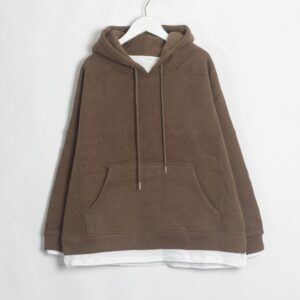 Kinky Cloth 200000348 Coffee / One Size Casual Oversize Hoodies Sweatshirts