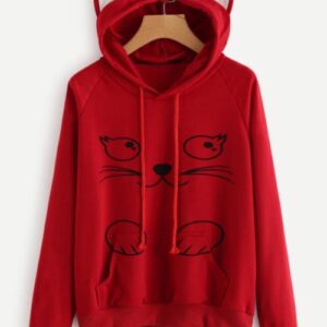 Celeste Top L Cat Ear Hoodie Sweatshirt